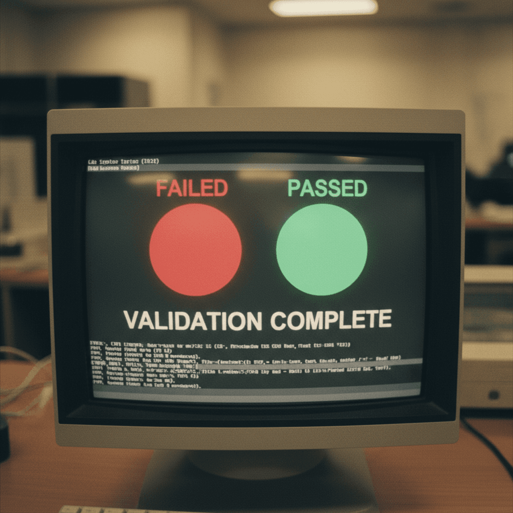 Automated testing validation