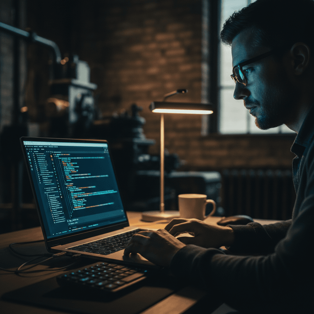 Infrastructure as Code editor showing version-controlled infrastructure definitions