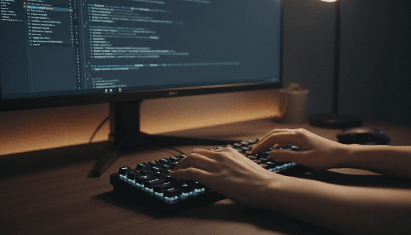 Developer working on infrastructure automation code